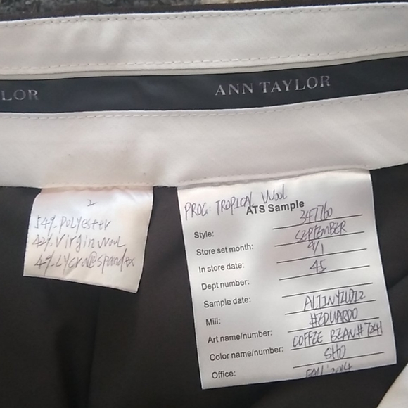 Ann Taylor Fall 2014 Sample Brown Pants - Picture 4 of 4